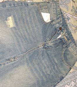 Ripped Wide Leg Jeans