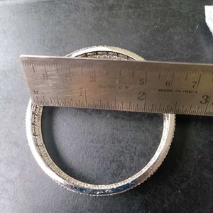 Original AD Sparkling Silver &amp; Rhinestone Bangles