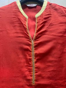 BIBA Red &amp; Gold Kurta.