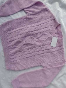 Shein Lilac Cable Knit Sweater