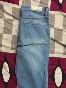 Blue HighRise Mini Flare Jeans