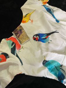 Bird Print Midi Dress