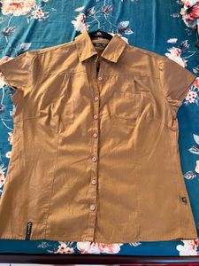 Brown Button-Down Shirt