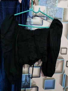 Black Corset Crop Top
