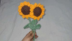 handmade crochet sunflower 250 price two flowers