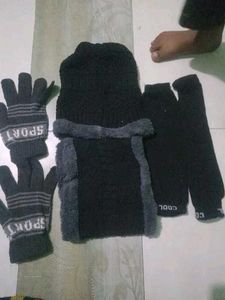 Winter Set: Cap, Scarf, Gloves &amp; Sleeves