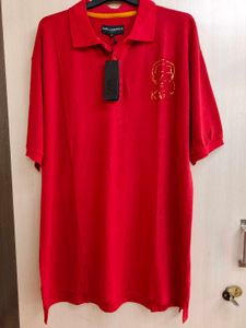 Stylish Red Polo Shirt 5xl