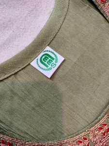 Green Embroidered Kurti