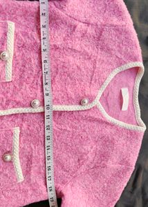 (Made In Korean) Pink Knit Cardigan