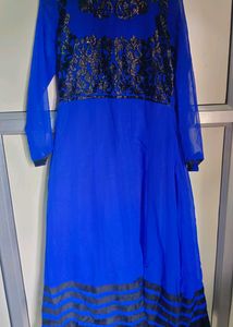Blue Party Wear anarkali