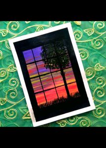Silhouette Glass Window Painting