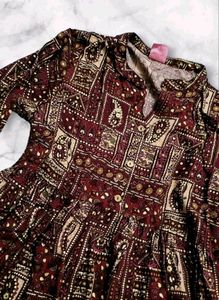 (NEW) Maroon High Low Kurta