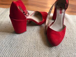 Forever 21 Red Block Heels