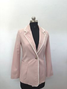 Pink Blazer with White Trim