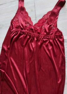 Red Maroon Colour Nighty