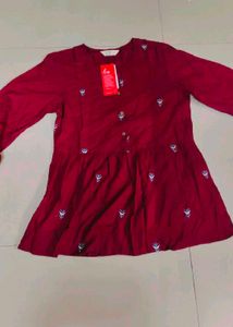 MAX Beautiful Embroidered Red Tunic