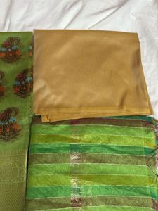 Elegant Green Banarasi Suit Set