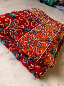 Heavy Work Red ♥️ Saree Wedding Wear 🔥