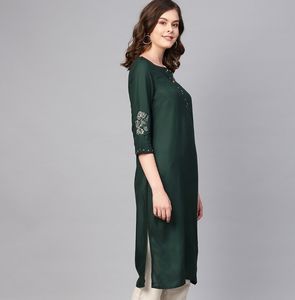 Bottle Green “W” Kurta