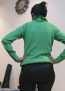 Max Green Turtleneck Sweater