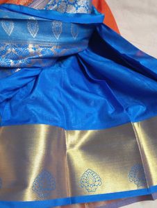 Orange Banarasi Silk Saree
