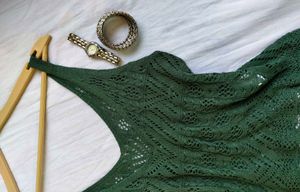 Green Crochet Cami Top