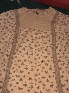 Floral Lace Trim Long Sleeve Top