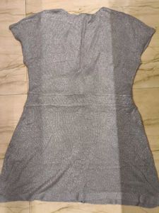 Sparkly Silver Mini Dress
