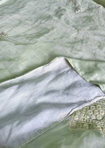 Mint Green Saree with Tassels