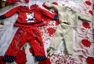pack of 2 Cute Baby Outfit Set for winter warm