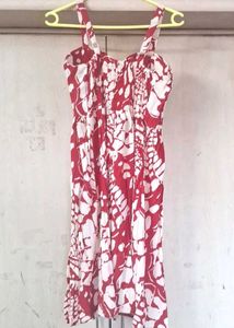 Red and white sundress