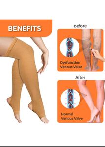 Tan Color Viscco Medical Compression Stockings