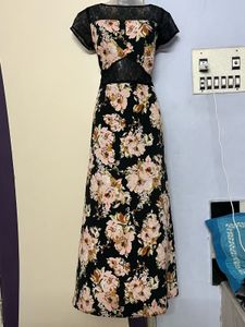 Pintrest Floral Print Maxi Dress