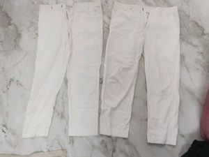 White Casual Pants