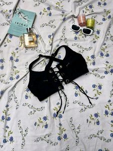 Corset Black Knot Top