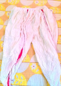 🤍White Patilya  Salwar With Red Frock Kurti❤️