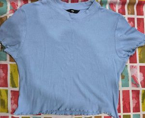 Blue Crop Top