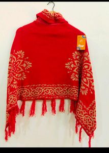 Red Bridal Poncho