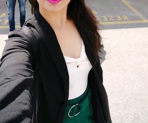 Beautiful White Top With Green Trousers
