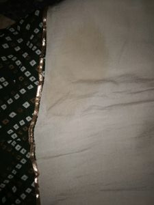 Like New Bandhani Dark Green Kurta-shirt Set
