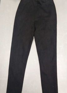 Primark Black Velvet Women Trouser