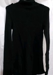 Black Turtleneck Top