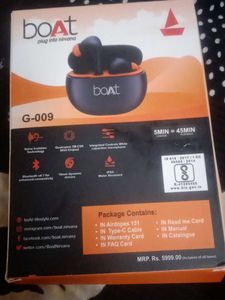 Boat Airdopes Wireless Earbuds New