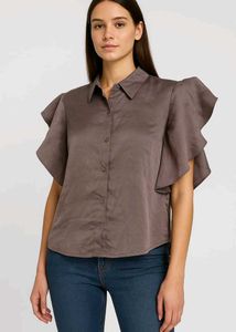 Elegant Ruffle Sleeve Top