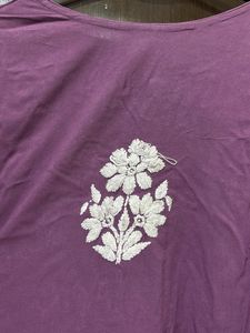 Embroidered Purple Kurta