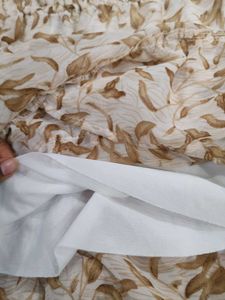 Chic Leaf Print Ruffle Tiered Off-Shoulder Dress