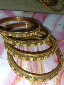 Golden Stone Bangles