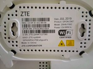 ZTE ZXHN f660 Ont Router unlocked