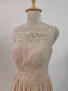 Lace Bodice Chiffon Gown