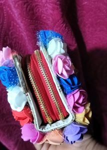 3D Flower Clutch Multicolour